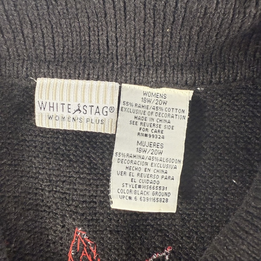 White Stag Women's‎ Plus Christmas Poinsettia Zip Vest M (18W/20W) - Picture 5 of 10